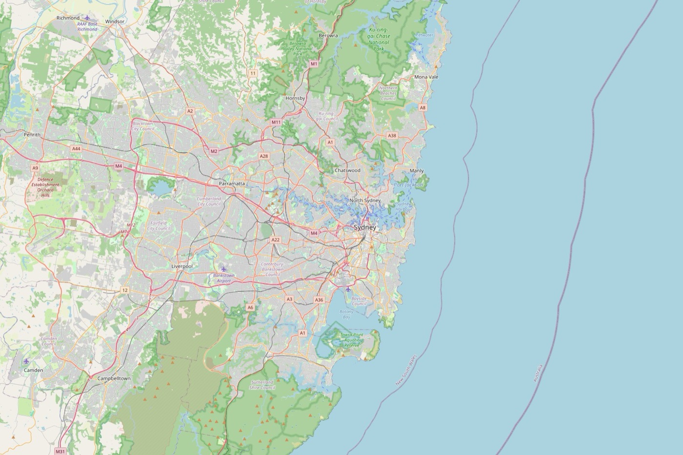 Map of Sydney